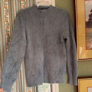 Bailey 44 Gray Fuzzy Turtleneck Sweater